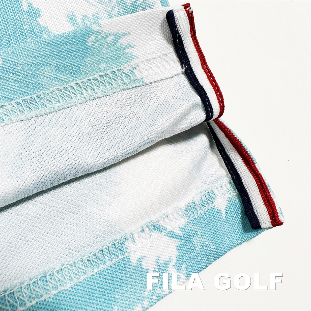 FILA(フィラ)の【FILA GOLF】フィラゴルフ タイダイブルー BDポロシャツ メンズのトップス(ポロシャツ)の商品写真