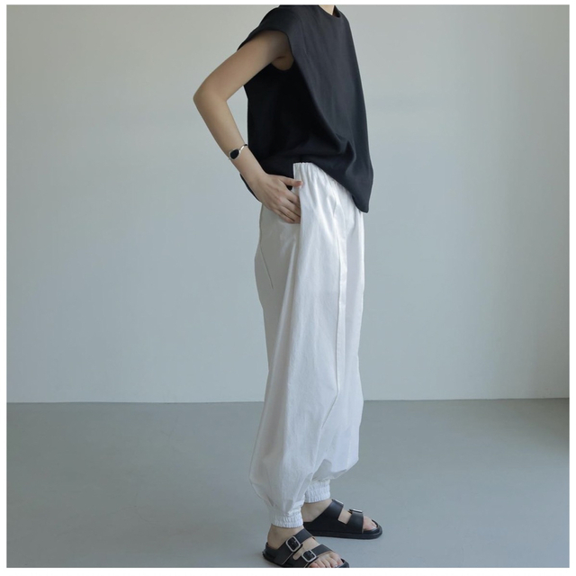 パンツ ローヘン lohen ハイカウントバルーンパンツ 38 ホワイト 新品