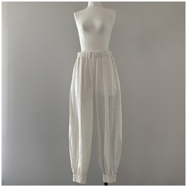 パンツ ローヘン lohen ハイカウントバルーンパンツ 38 ホワイト 新品