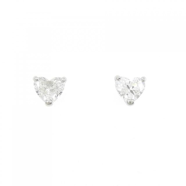 【リメイク】PT/ST ダイヤモンド ピアス 0.377CT 0.457CT E SI1 ハートシェイプ