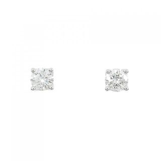 【リメイク】PT/ST ダイヤモンド ピアス 0.301CT 0.323CT G SI2 VG-GOOD