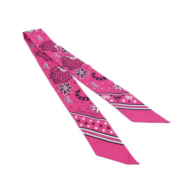 エルメス LES LEOPARDS BANDANA ツイリー 063350S スカーフ-