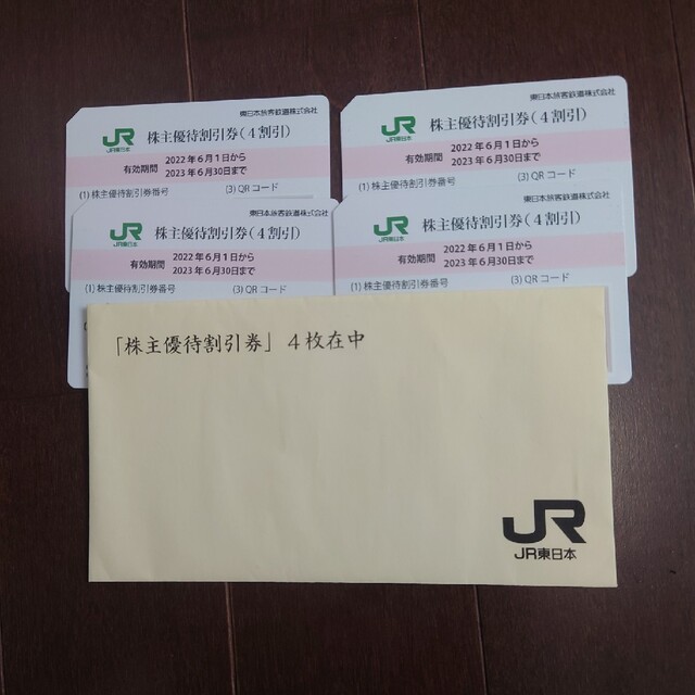 JR東日本 株主優待 4枚セット 即日発送 【値下げ中】