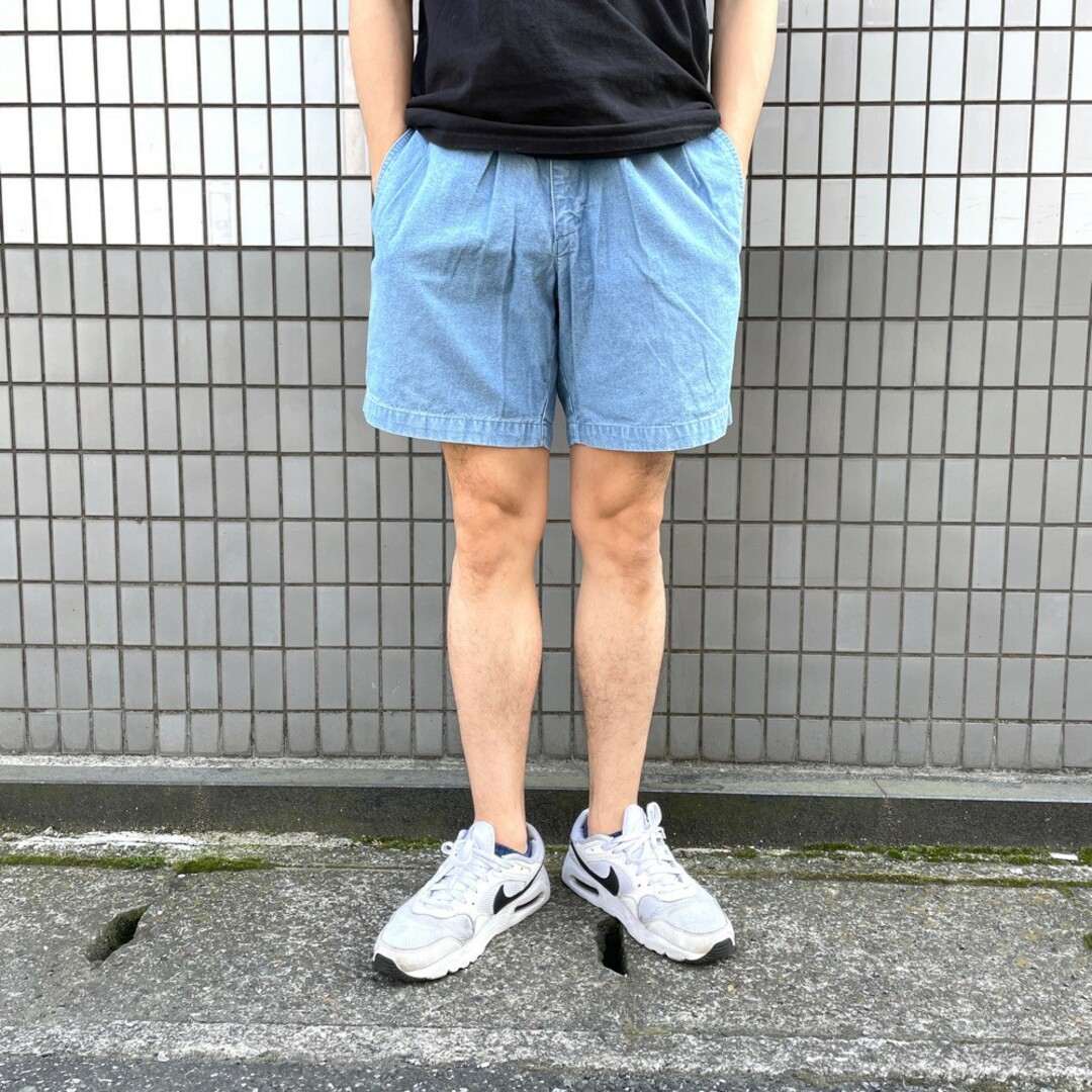 US古着 ドッカーズ DOCKERS デニム ショートパンツ 2タック サイズ:W29 インディゴ 【古着】 | フリマアプリ ラクマ