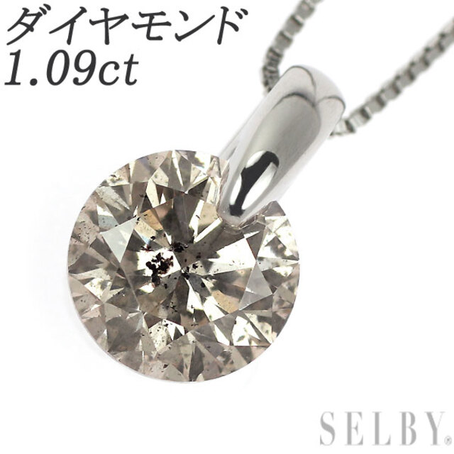 売れ筋新商品 Pt900/ Pt850 1.09ct ペンダントネックレス ダイヤモンド ネックレス