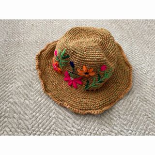 チチカカ(titicaca)のチチカカ　ハット（刺繍）(麦わら帽子/ストローハット)