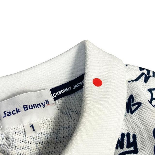 ジャックバニー 2022年モデル 半袖ポロシャツ 総柄 ホワイト 1 8