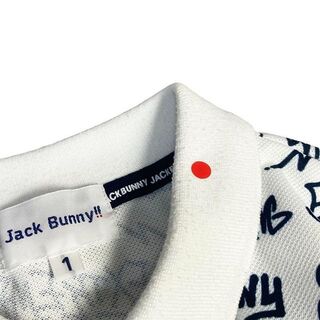ジャックバニー 2022年モデル 半袖ポロシャツ 総柄 ホワイト 1
