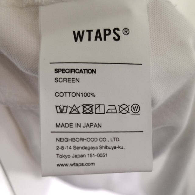 W)taps(ダブルタップス)のWTAPS ダブルタップス 22AW NO.24 SS TEE クロスプリント半袖Tシャツ ホワイト 222PCDT-ST03S メンズのトップス(Tシャツ/カットソー(半袖/袖なし))の商品写真