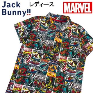 ジャックバニー(JACK BUNNY!!)のJACK BUNNY ジャックバニー 半袖ポロシャツ マーベル ホワイト 1(ウエア)