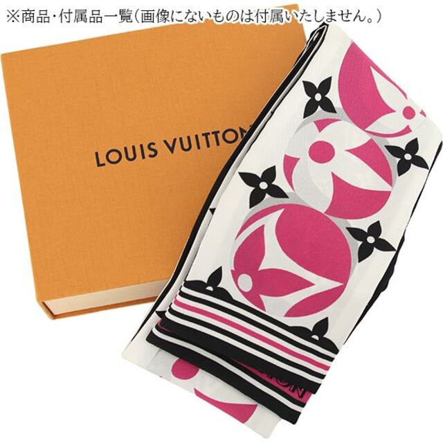 LOUIS VUITTON(ルイヴィトン)のルイヴィトン スカーフ ピンク ブラック レディース LV 新品 h-k178 レディースのファッション小物(バンダナ/スカーフ)の商品写真
