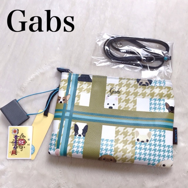 新品未使用 付属付 gabs ガブス 2way ショルダーバッグ クラッチバッグ