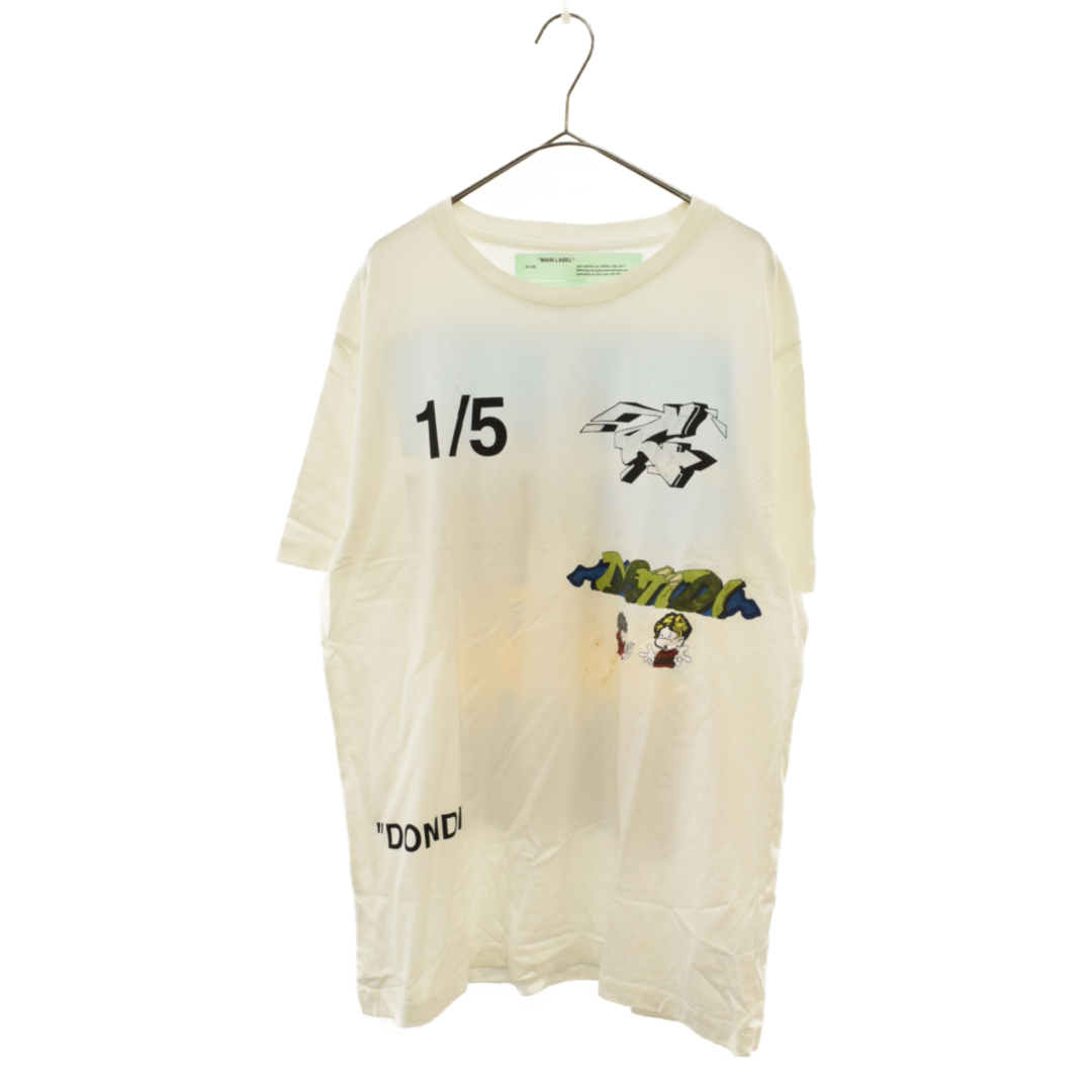 OFF-WHITE オフホワイト DEMON S/S SKINNY TEE プリントクルーネック半袖Tシャツ ホワイト