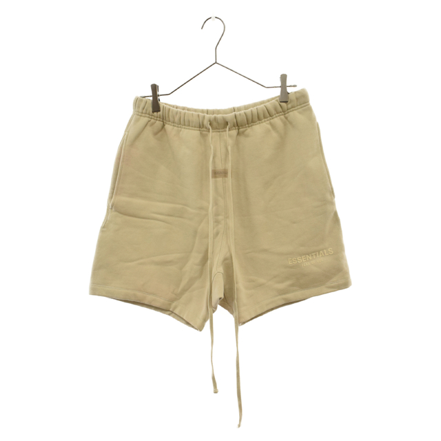 FOG Essentials エフオージー エッセンシャルズ 21AW ESS SWEAT SHORT TAN エッセンシャルスウェットショーツ  フロッキーロゴプリントスウェットハーフパンツ タン ベージュ 高級品市場