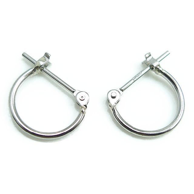 プラチナ Pt900 フープピアス 1mm x10mm 両耳分 1ペア レディー 大人気