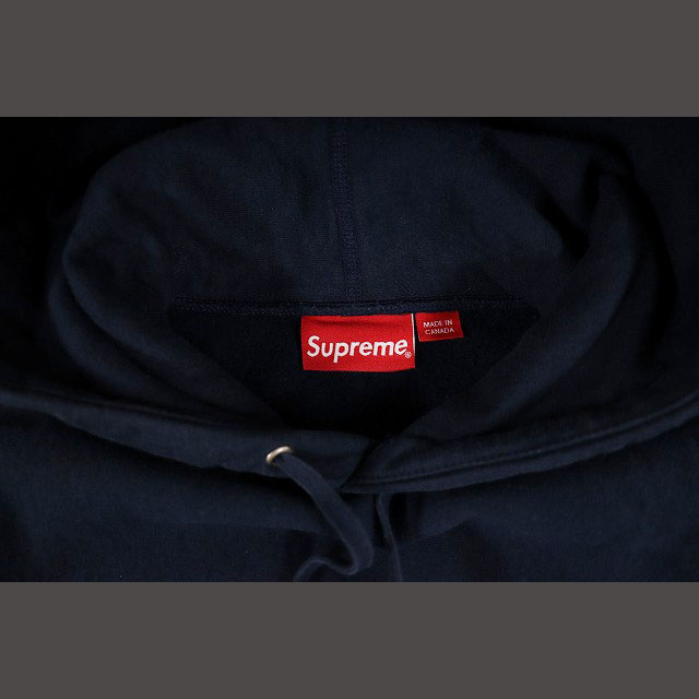 Supreme boxlogopullover navy M パーカー ネイビー