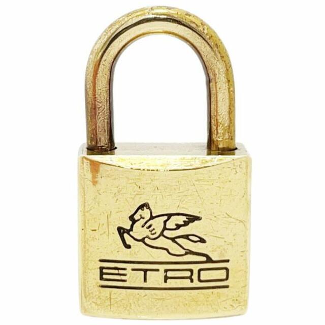 エトロ パドロック カデナ キー2本 メタル ゴールド ETRO 南京錠 鍵