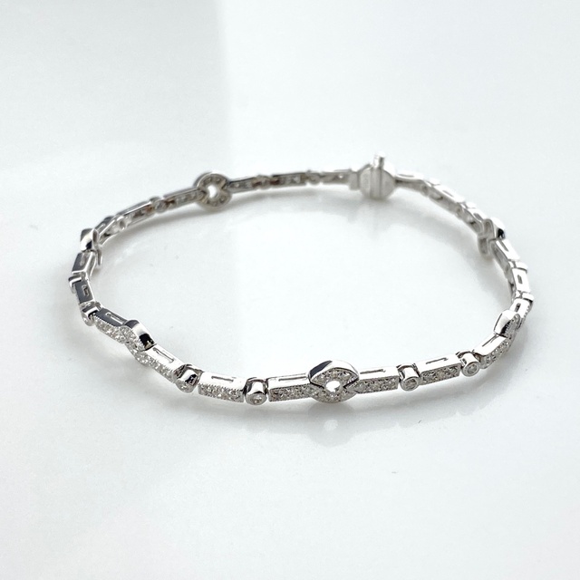 100%品質 メレダイヤ 【中古】 K18ゴールド デザインブレスレット