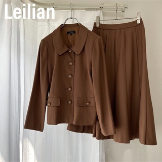 Leilian レリアン　セットアップ　スカートスーツ　イタリア製生地約56cmスカート9総丈
