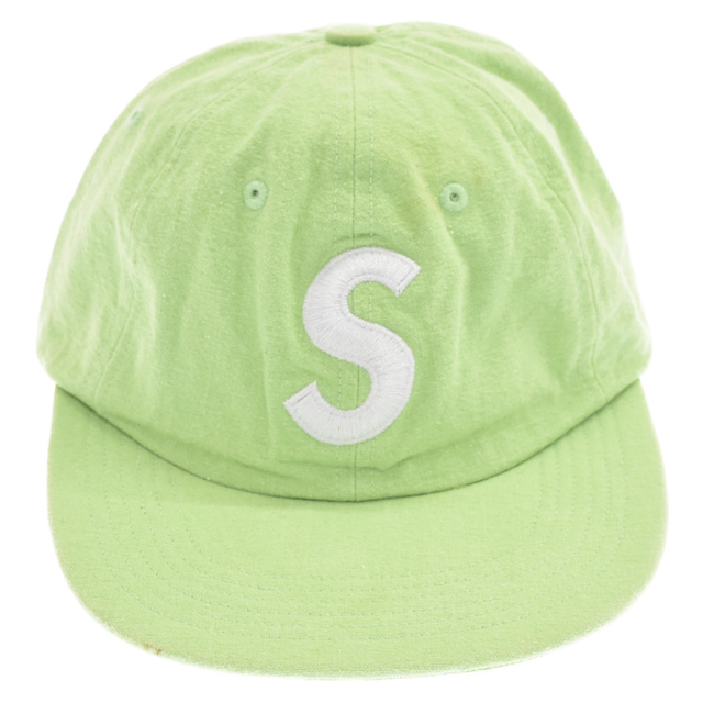 SUPREME シュプリーム S Logo 6-Panel Sロゴ6パネルキャップ 帽子 ロゴ刺繍 ライムグリーン