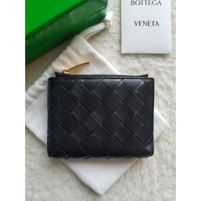 Bottega Veneta - BOTTEGA VENETA ボッテガヴェネタ スモール 2つ折り財布 ブラック