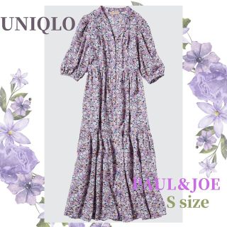 ユニクロ(UNIQLO)の最終値下ユニクロ　UNIQLO PAUL＆JOE ポール＆ジョー　花柄ワンピース(ロングワンピース/マキシワンピース)