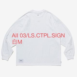 ダブルタップス(W)taps)のwtaps AII 03/LS/CTPL.SIGN 白M ロンT 新品(Tシャツ/カットソー(七分/長袖))