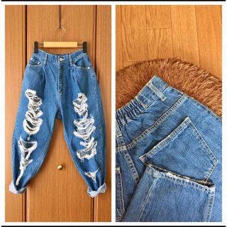 ウィゴー(WEGO)の美品 WEGO VINTAGE CRUSH スラッシュデニムパンツ ジーンズ(デニム/ジーンズ)