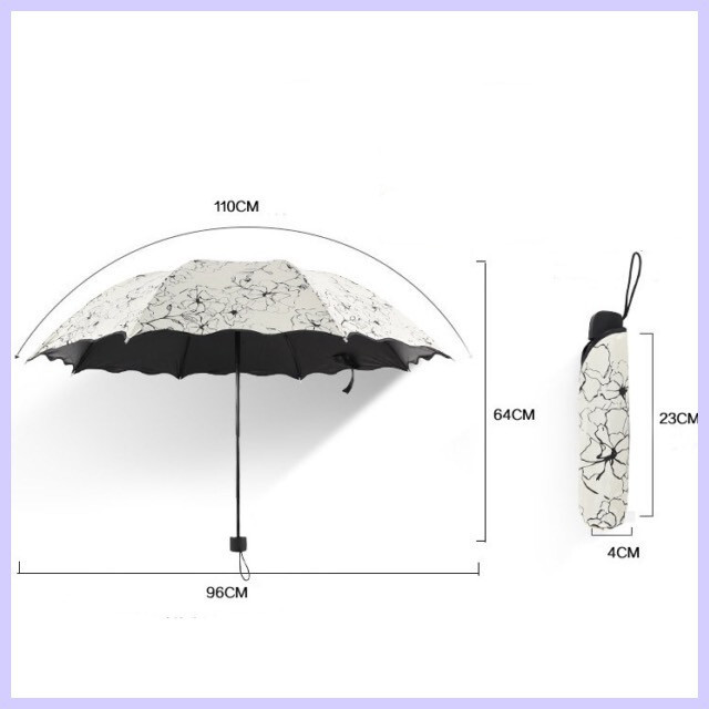オシャレ 折り畳み傘 日傘 晴雨兼用 UVカット 花柄 モノトーン 撥水加工の通販 by boo レッド 折り畳み傘 晴雨兼用 UVカット 花柄 モノトーン 撥水加工 日傘