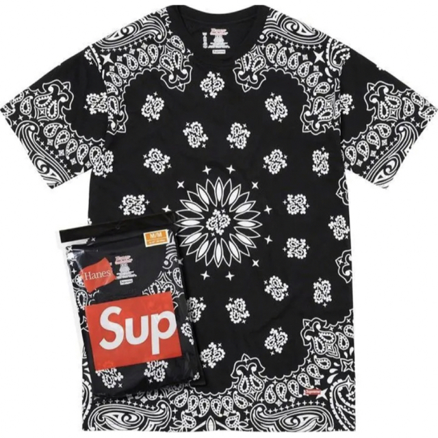 Supreme - Supreme Hanes Bandana Tagless Tees Mサイズの通販 by フクロウ's shop