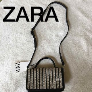 ザラ(ZARA)のZARA ショルダーバッグ　ストライプ柄(ショルダーバッグ)