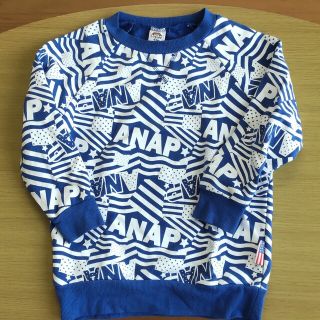 アナップキッズ(ANAP Kids)のANAP　kids　トレーナー　ブルー　110サイズ(Tシャツ/カットソー)