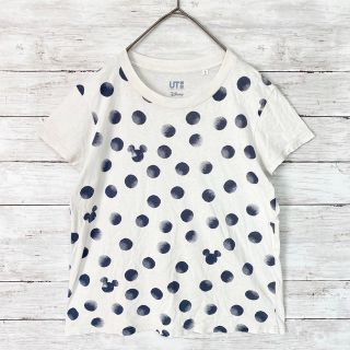 ユニクロ(UNIQLO)のUNIQLO×Disney コラボ　tシャツ 半袖 M ミッキーマウス ドット(Tシャツ(半袖/袖なし))