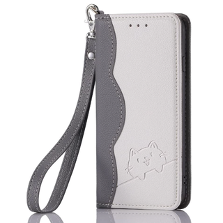 【スマホケース】ねこ　手帳型　上質(Androidケース)