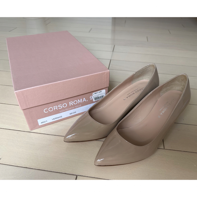 CORSO ROMA 9 - 【新品】 上品 CORSO ROMA 9 ベージュ エナメル CORSO ROMA 9 - 【新品】 上品 CORSO ROMA 9 ベージュ エナメル