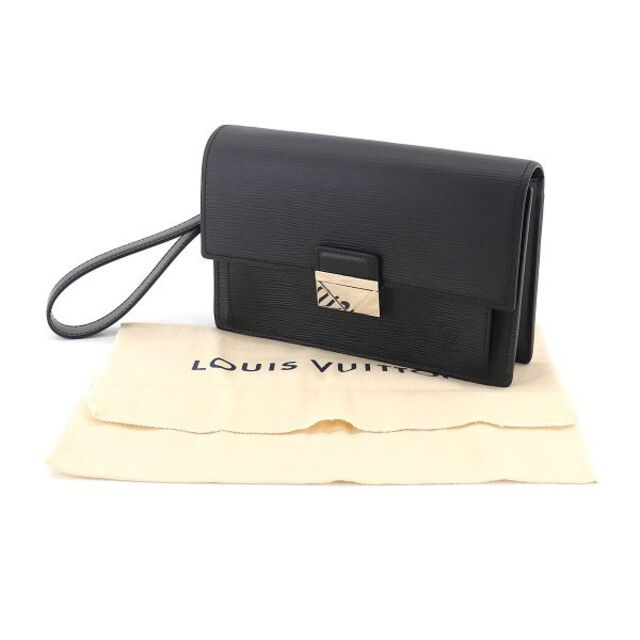 未使用 展示品 ルイ ヴィトン LOUIS VUITTON エピ ポシェット テムズ セカンド クラッチ バッグ レザー ノワール M42742 RFID VLP 90186410