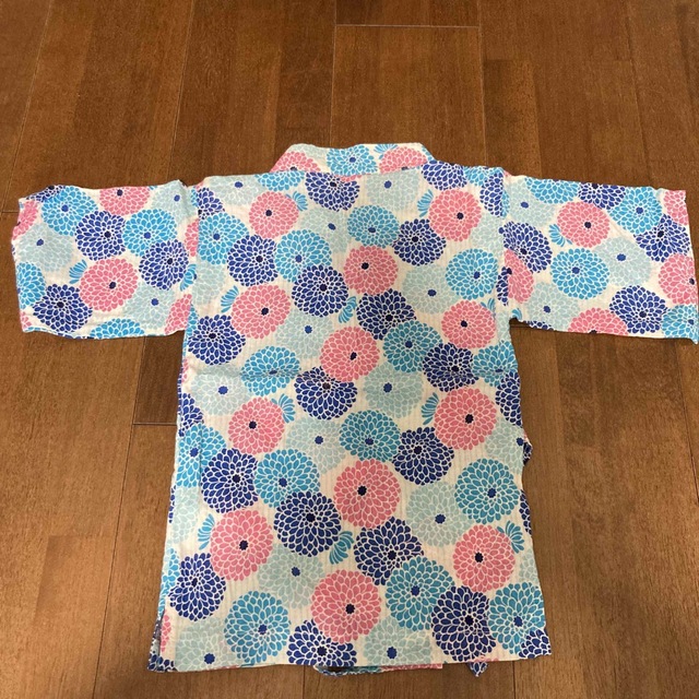 甚平　120  ブルー系　 キッズ/ベビー/マタニティのキッズ服女の子用(90cm~)(甚平/浴衣)の商品写真