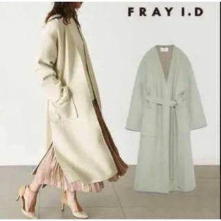 フレイアイディー(FRAY I.D)のFRAY ID ノーカラーリバーコート(ロングコート)