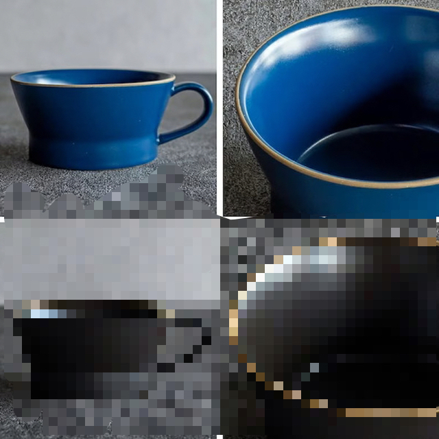 [新品 箱入り]   スープカップ　3色セット(ベージュ・グレー・紺) インテリア/住まい/日用品のキッチン/食器(食器)の商品写真