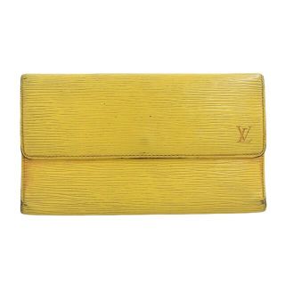 ルイヴィトン(LOUIS VUITTON)の【本物保証】 ルイヴィトン LOUIS VUITTON エピ ポルトフォイユ インターナショナル 三つ折り 長財布 タッシリイエロー M63389(財布)