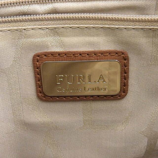 Furla(フルラ)の【本物保証】 布袋付 美品 フルラ FURLA ジュリア M トップハンドル 2WAYバッグ ハンドバッグ ワンショルダー レザー 茶 F6801 希少 レア レディースのバッグ(ハンドバッグ)の商品写真