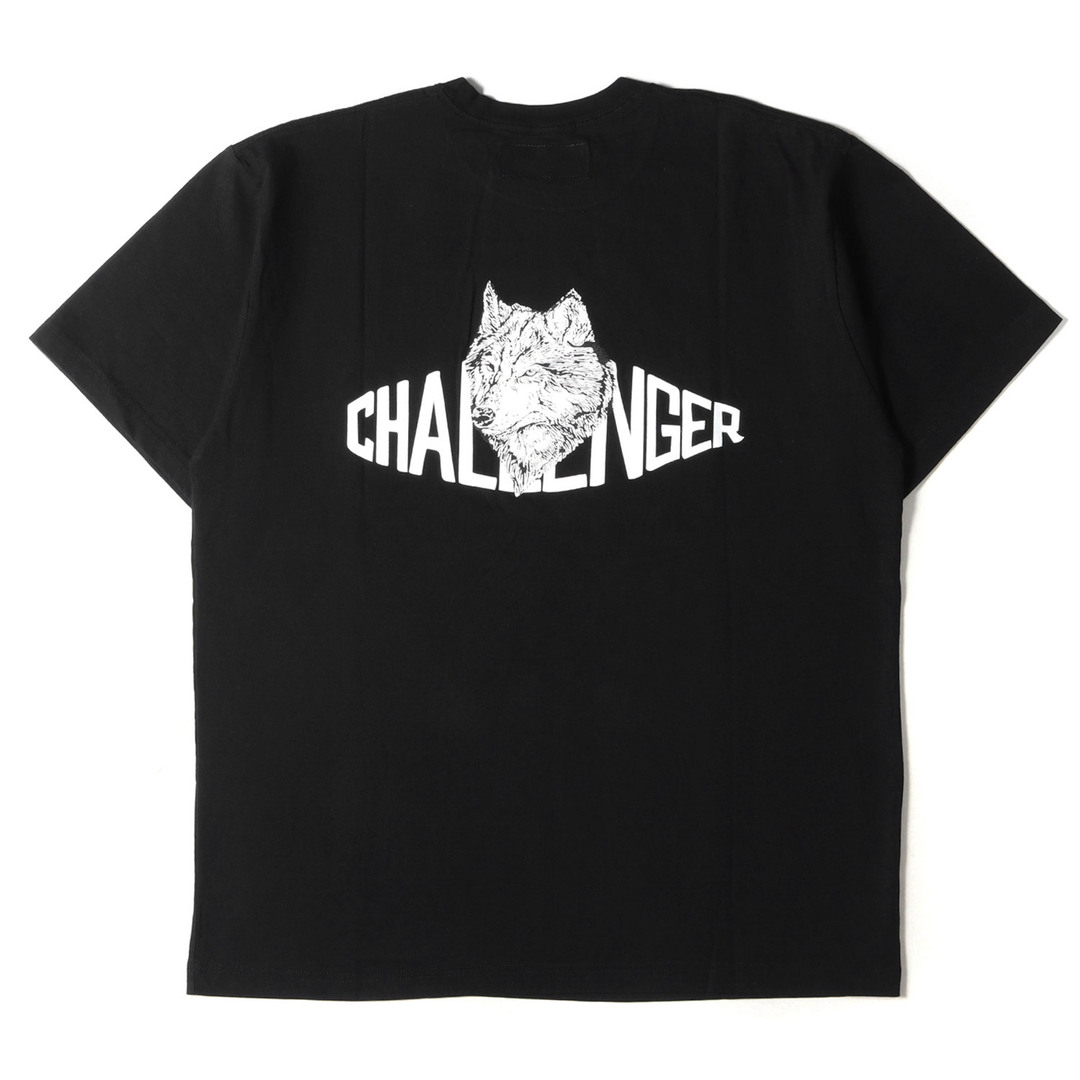 CHALLENGER チャレンジャー Tシャツ ウルフ グラフィック クルーネックTシャツ WOLF LOGO TEE 22AW ブラック 黒 XXL トップス カットソー 半袖 【メンズ】