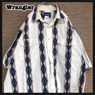 ラングラー(Wrangler)の【ラングラー】半袖シャツ　柄シャツ　幾何学　総柄　ウエスタンシャツ　24(シャツ)