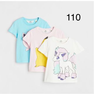 エイチアンドエム(H&M)の新品未開封　ポケモン　Tシャツ　3枚セット　110/115(Tシャツ/カットソー)