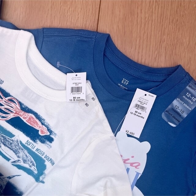 babyGAP(ベビーギャップ)の新品　baby gap 半袖　Tシャツ　80 90 夏　男の子　夏　保育園 キッズ/ベビー/マタニティのキッズ服男の子用(90cm~)(Tシャツ/カットソー)の商品写真