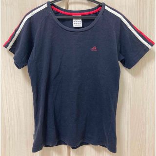 アディダス(adidas)のセール☆adidas紺Tシャツ　レディース(Tシャツ(半袖/袖なし))