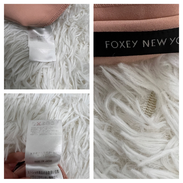 FOXEY NEW YORK(フォクシーニューヨーク)のフォクシーニューヨーク マドモアゼル ボンボン リボン ワンピース ノースリーブ レディースのワンピース(ひざ丈ワンピース)の商品写真