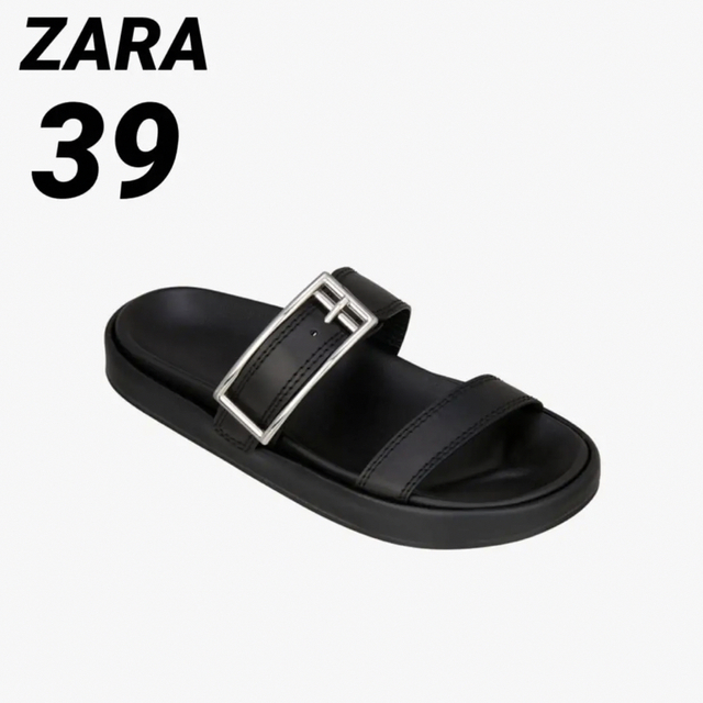 ZARA ザラ レザー サンダル 39 完売品 新品タグ付き