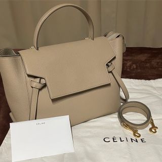 セリーヌ(celine)のセリーヌ CELINE ベルトバッグ ミニ ライトトープ(ハンドバッグ)