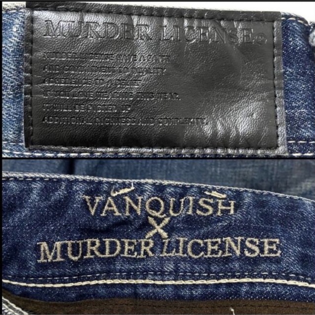 VANQUISH(ヴァンキッシュ)のVANQUISH × MURDER LICENSE ヴィンテージ クラッシュ メンズのパンツ(デニム/ジーンズ)の商品写真